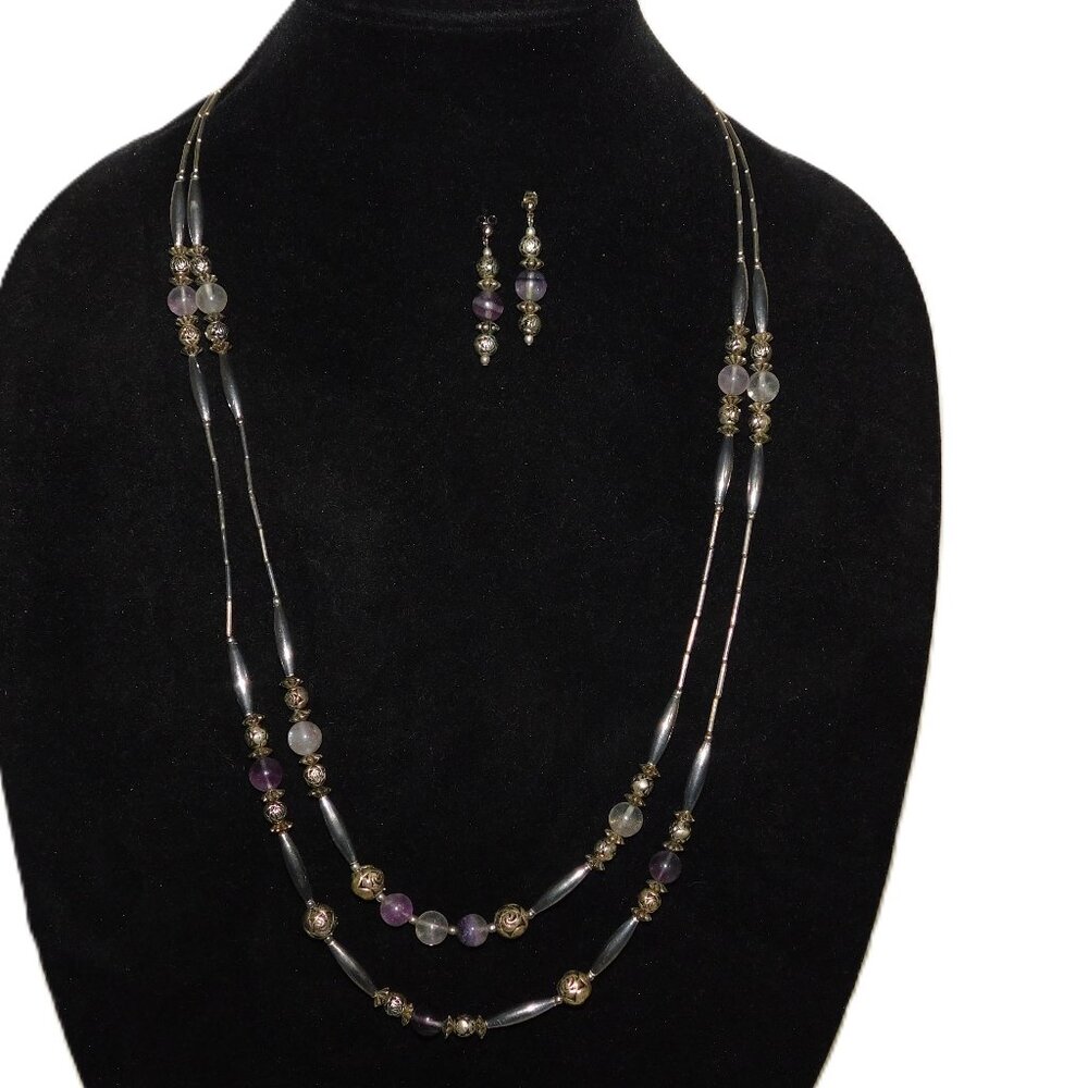 Sterling Silver Necklace & Earring Set
